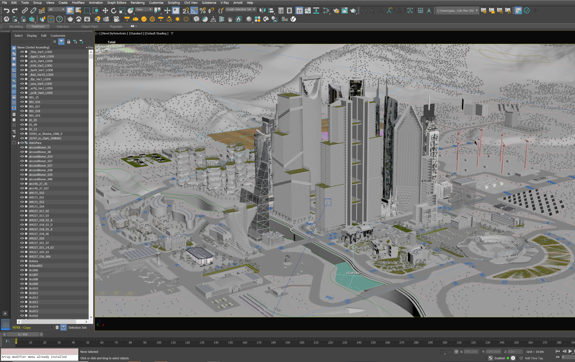 3D rendering process. Stage B.