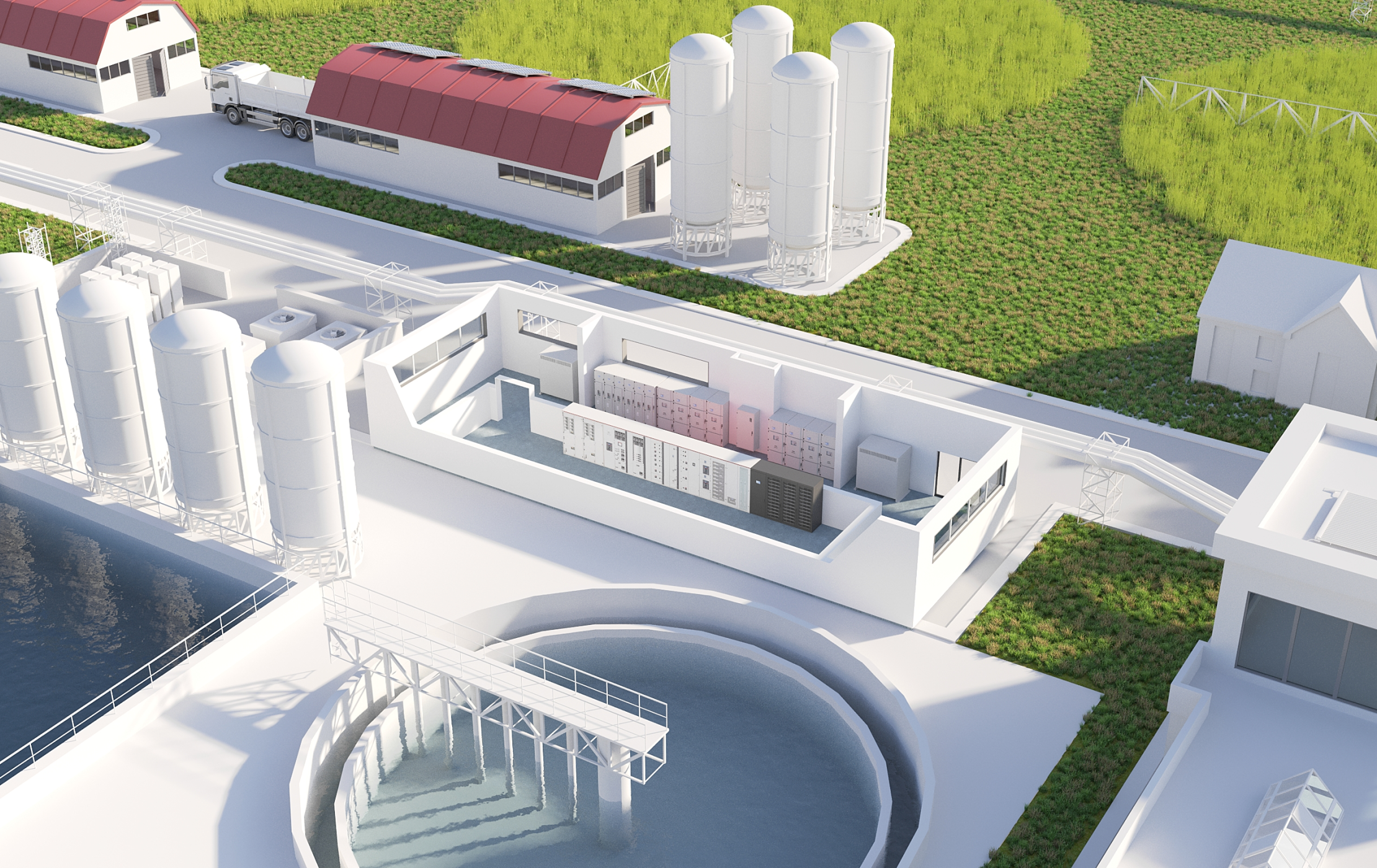 Finalized city model. View D.