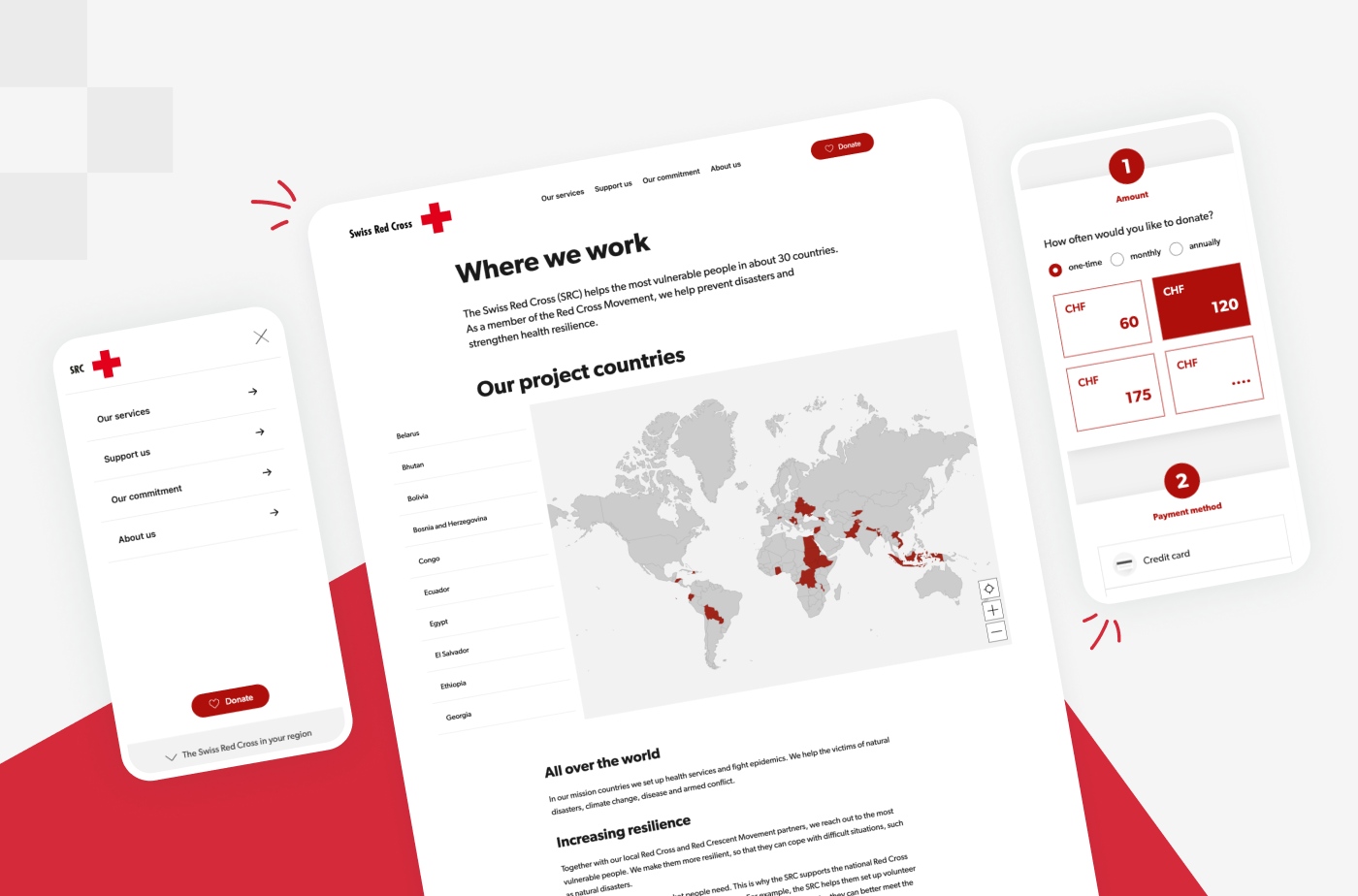 Eine Website für eine humanitäre Organisation