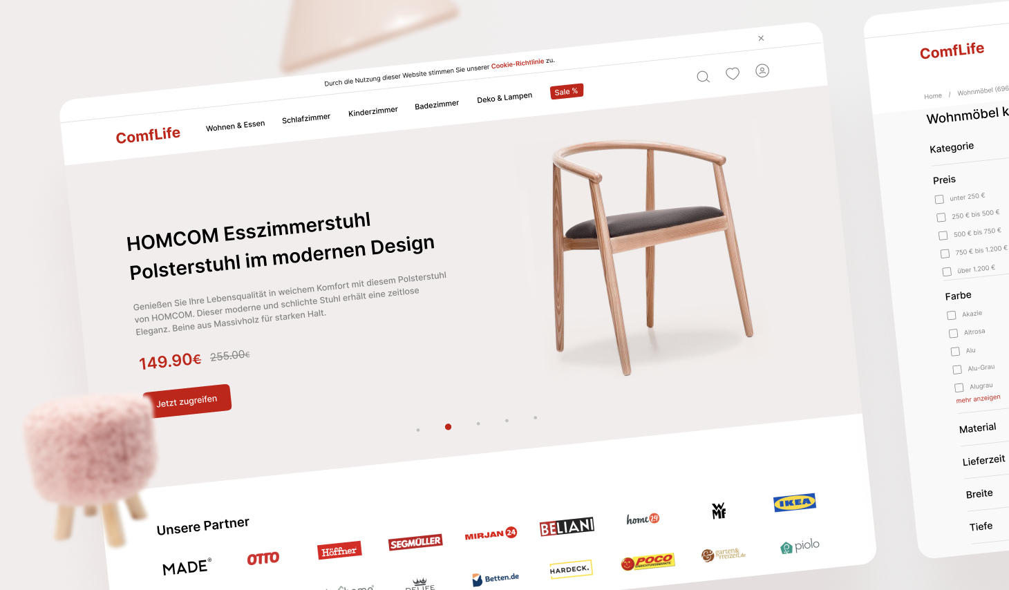Multi-vendor furniture marketplace preview